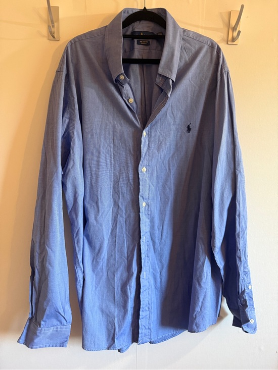 Polo Ralph Lauren Other - Ralph Lauren XXL Blue Cotton Stretch Button Down Shirt Pony Logo